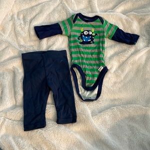 Monster onesie and pants. Size newborn